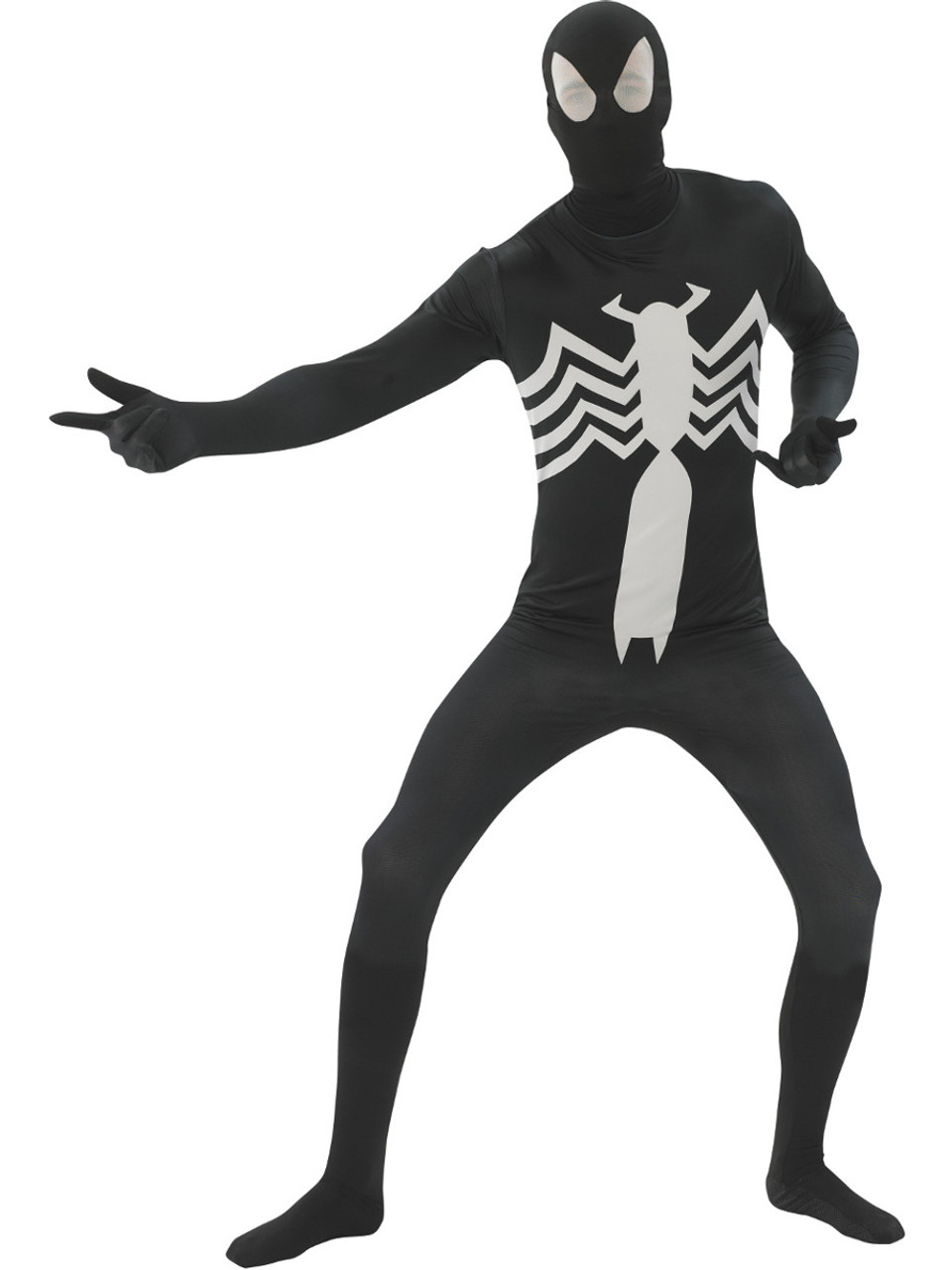 Men's Marvel 2nd Skin Black Spiderman Jumpsuit