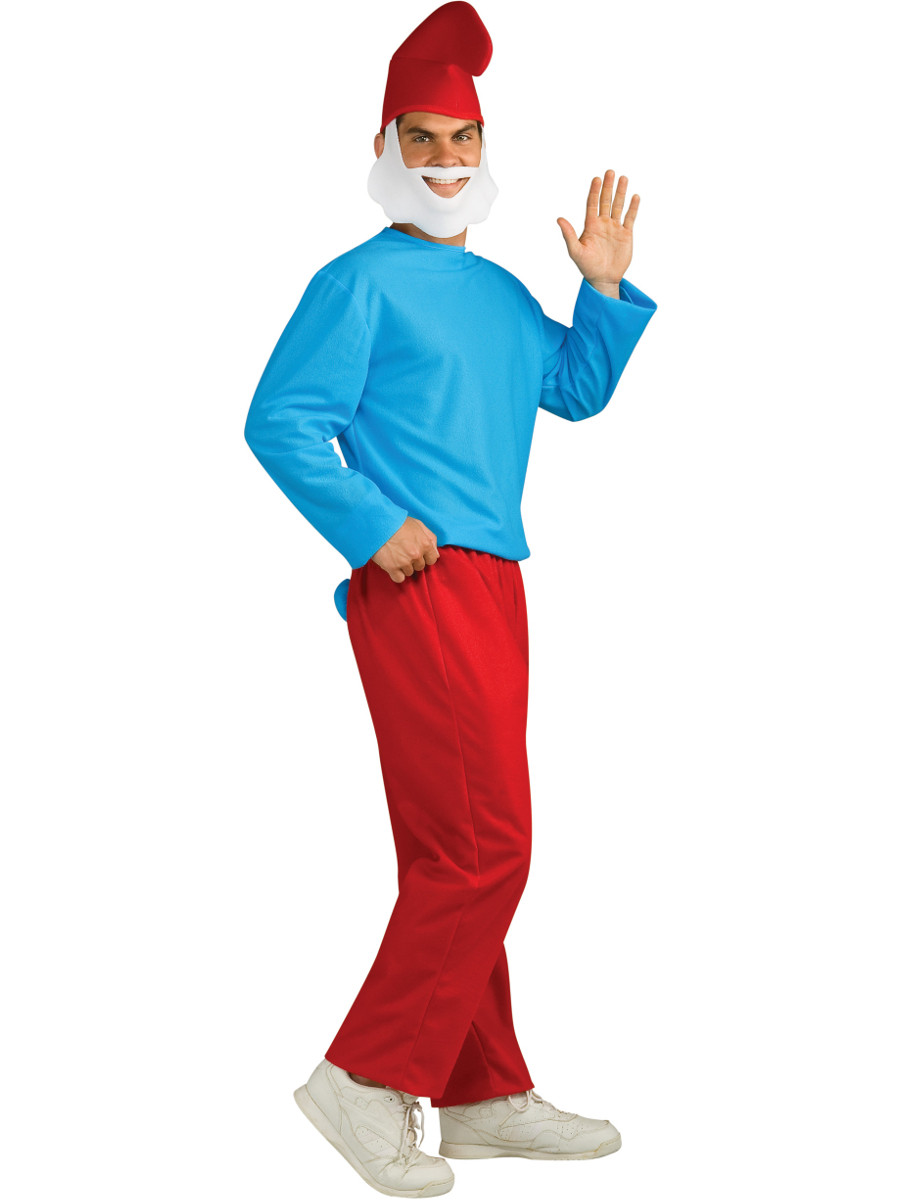 Men's Deluxe The Smurfs Papa Smurf Costume — free download