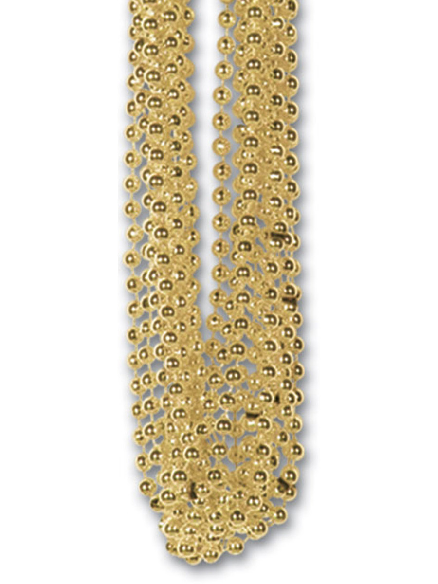 Dozen Gold Small Round Bead Necklace