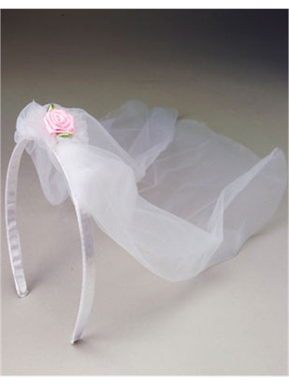 Women's White Bridal Veil Headband
