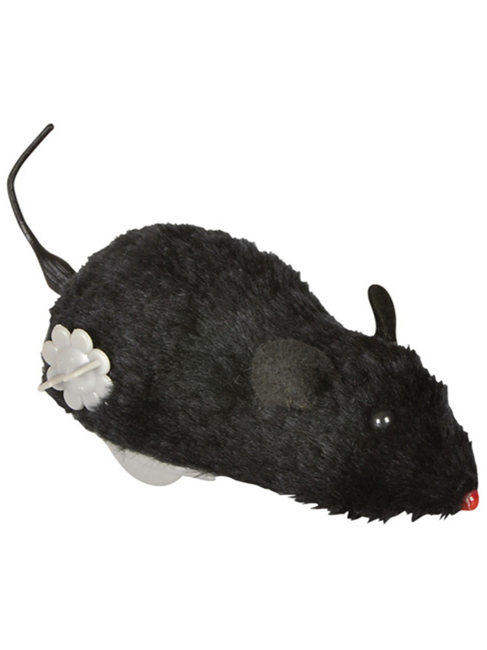 Black Wind Up Furry Mouse