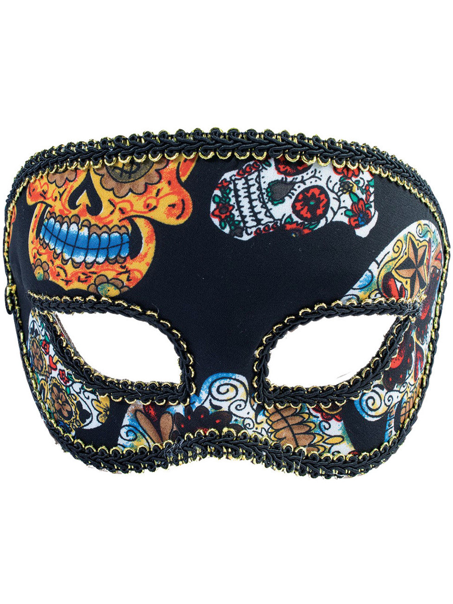 Día De Los Muertos/ Day Of The Dead Half Mask - UK
