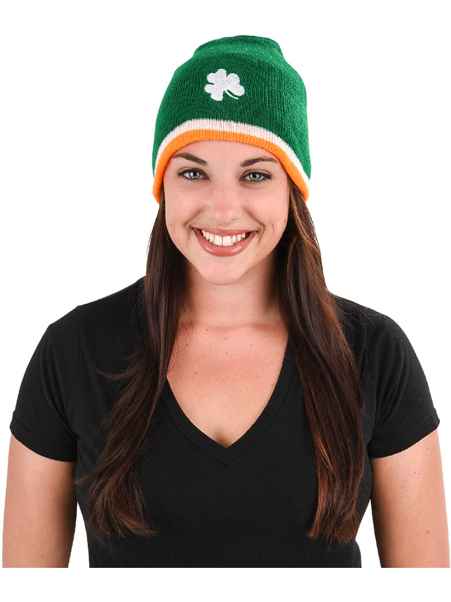 St. Patrick's Day Shamrock Beanie Hat