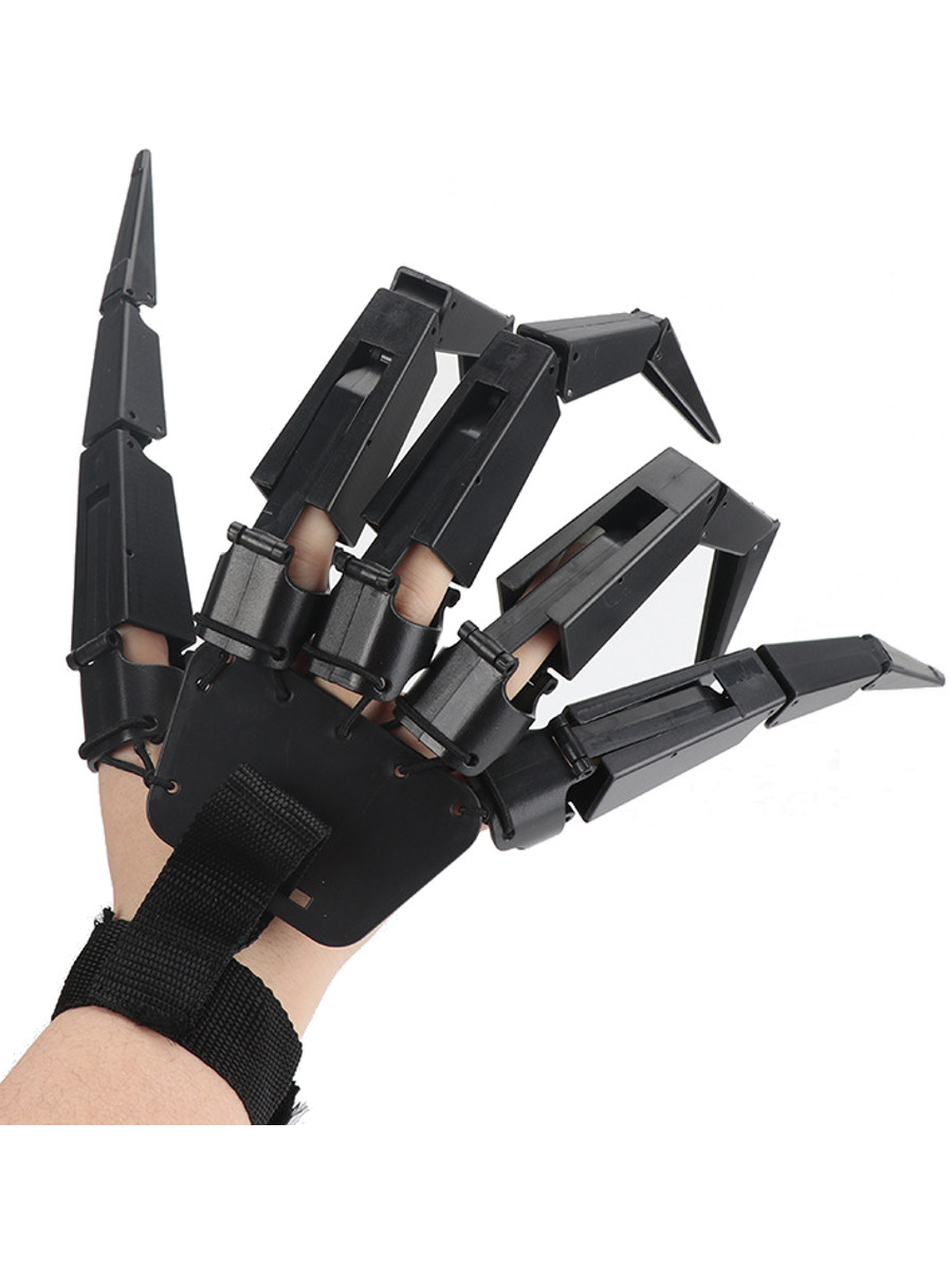 Adult's Black Articulating Fingers Right Hand Glove