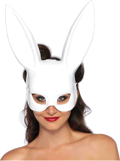 Adults White Masquerade Bunny Rabbit Pet Animal Mask Costume Accessory