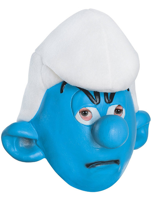 Child's Boys Smurfs The Lost Village Grouchy Mask Costume Accessory