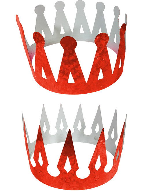 Renaissance Medieval Fantasy King Set Of 2 Red Crowns Costume Accessory