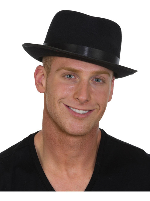 Adults Sinatra Razor Fedora Hat With Satin Band Costume Accessory