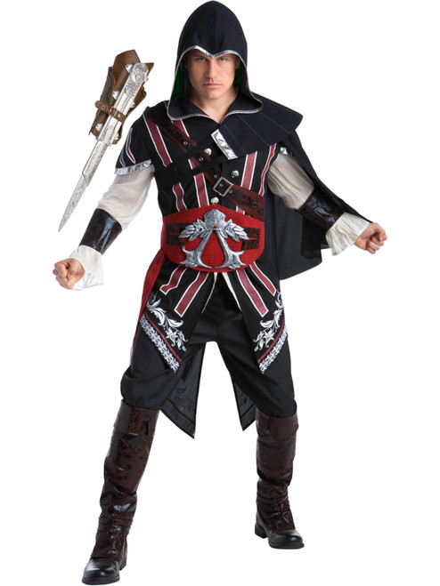 Assassin's Creed II Ezio Auditore Assassin Deluxe Mens Costume Bundle