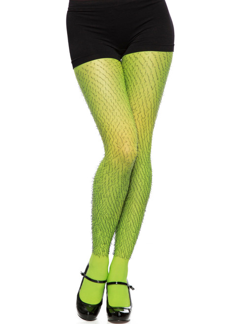 Adult's Womens Green Witch Hair Leg Tights Costume Accessory