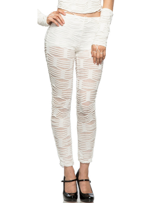 Adult's Womens Ancient Egyptian Cursed Wrapped Mummy Costume Leggings