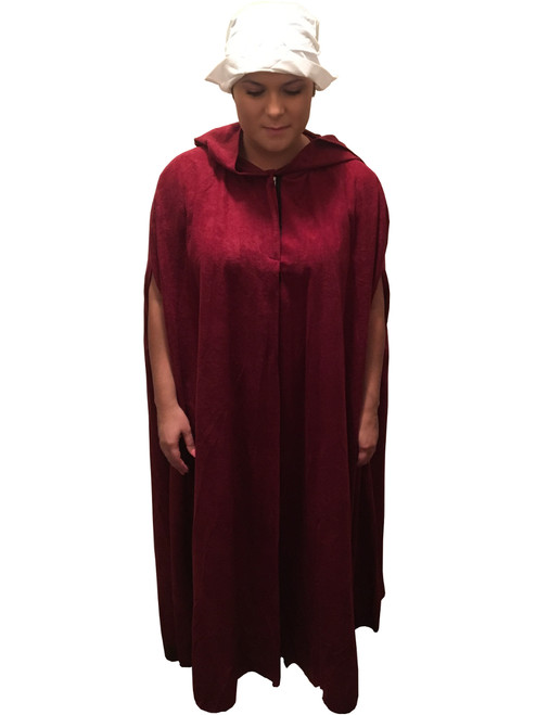 Women's Deluxe Handmaiden Handmaid Apocalyptic Dystopian Robe Costume Bundle
