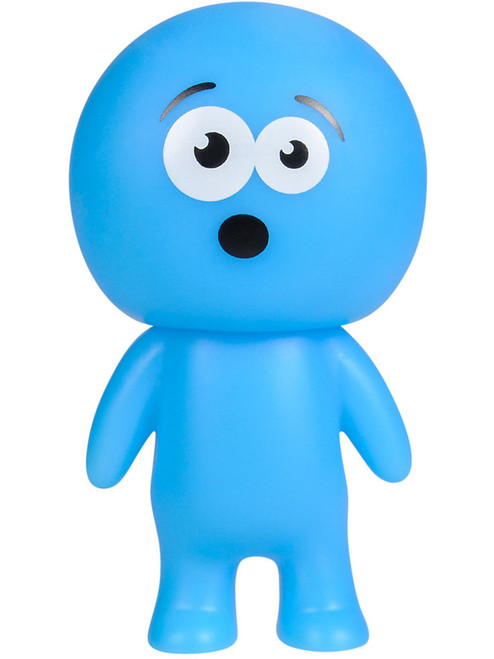 Blue Confused Emoticon Emoji Squeaky Squeeze Figure Relief Toy