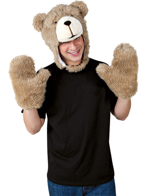 Ted Bear Hat And Mittens Costume Accessory Kit