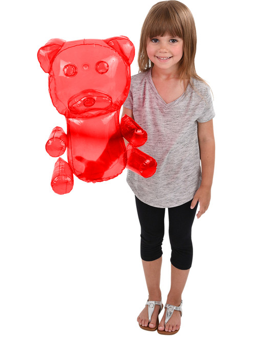 Delicious Candy Large Red Gummy Bear Animal Inflatable 18"