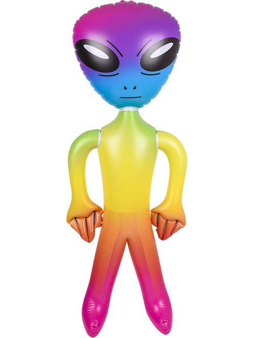 Outerspace Extra-terrestrial Galaxy Rainbow Alien Inflatable 36"