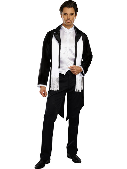Adult's Mens 1920s High Roller Party At Gatsby's Tuxedo Costume