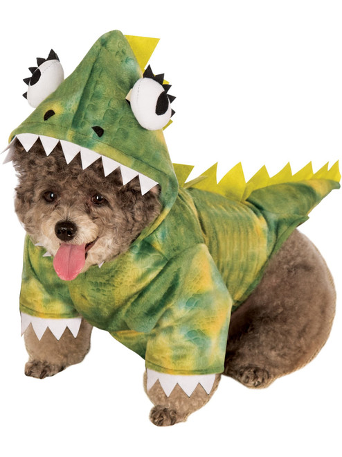 Prehistoric Green Jurassic Dinosaur Spined Lizard Pet Costume