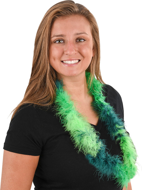 Saint Patrick's Day Green Feathery Boa Lei Costume Accessory