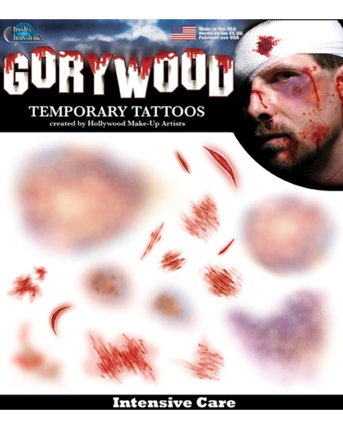 Intensive Care Bumps And Bruises Trauma Victim Tattoos Costume Accessory