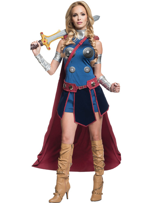Womens Marvel Secret Wishes Valkyrie Thor Dress Costume