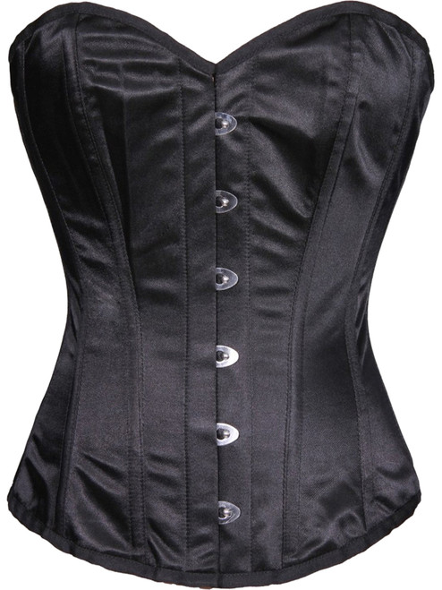 Womens Romance Black Janine Fullbust Rear Lacing Costume Corset