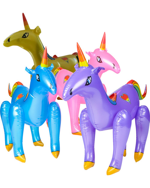 Lot of 12 Assorted 36" Inflatable Unicorn Fairy Tail Myth Party Decoration