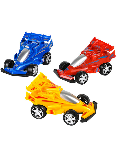 3 Rev Up And Go Friction 4" Formula One Race Cars Vehicle Toy