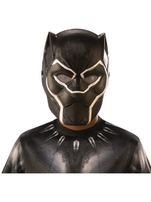 Child's Boys Black Panther Vibranium Armor Full Mask Costume Accessory