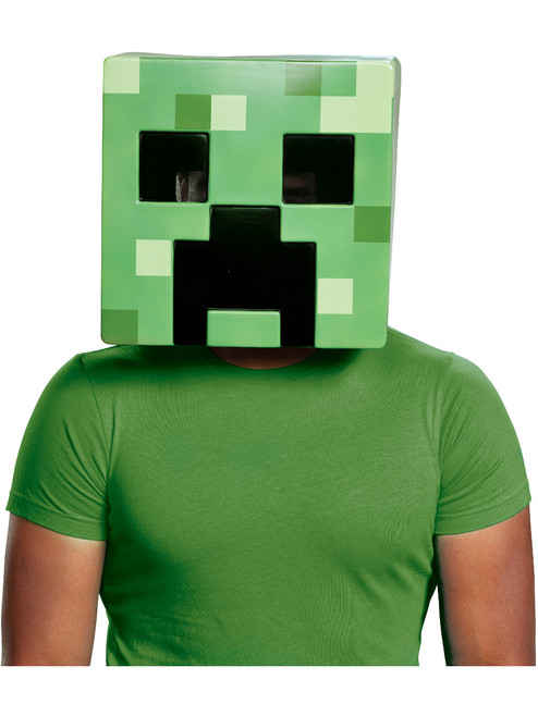 Adult's Minecraft Creeper Mob Monster Vacuform Mask Mojang Costume Accessory