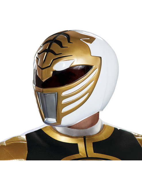 Adult's Mens Power Rangers White Ranger Helmet Costume Accessory