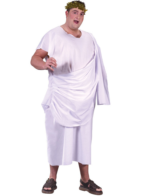 Adult's Roman Diplomat Toga Costume Plus Size