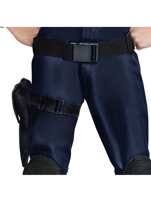 Adults SWAT Web Belt with Holster Thigh Strap Police Costume Accessory