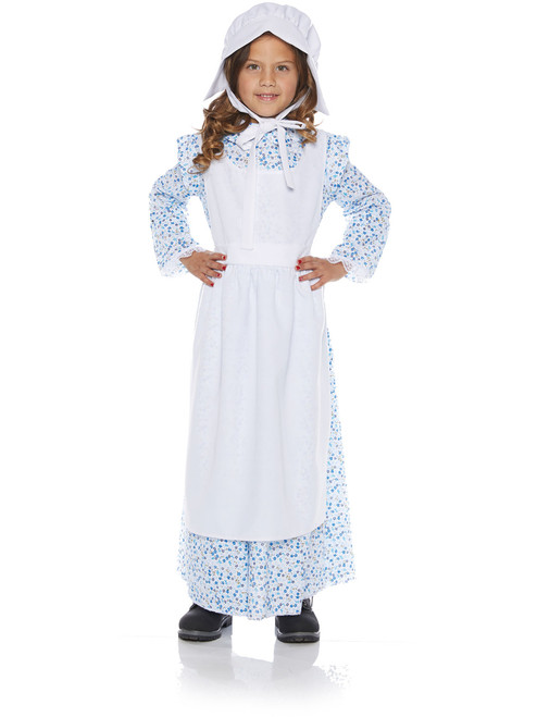 Girl's American Western Pioneer Girl Costume Dress