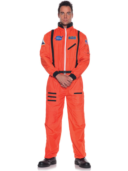 Men's Astronaut Orange Space Jumpsuit Costume