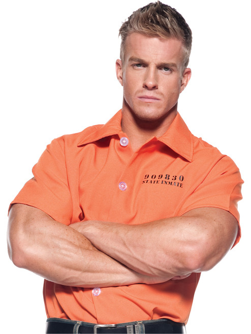 Men's Orange Prisoner Costume Shirt