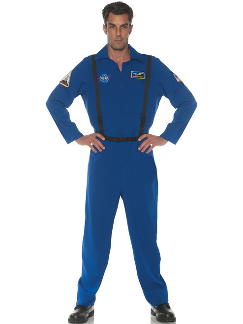 Men's Blue Astronaut Flight Suit Costume