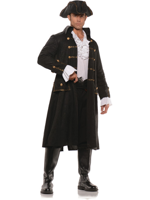 Men's Captain Darkwater Black Pirate Costume