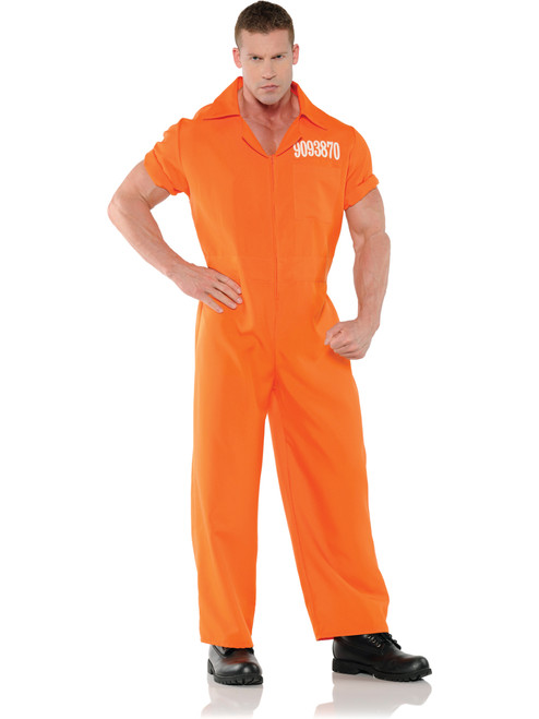 Men's Orange Public Offender Prisoner Costume