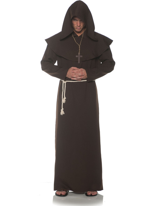 Men's Brown Religious Monk Robe Costume