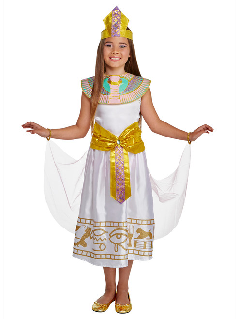 Girls Colorful Cleo Egyptian Cleopatra Dress Costume