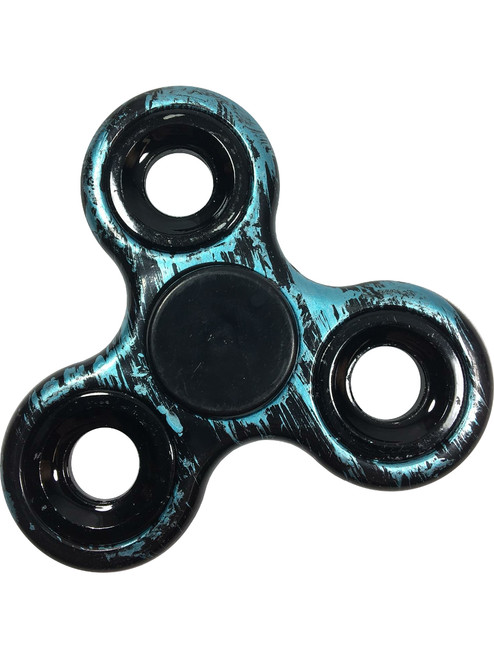 Fidget Spinner High Speed Blue Distressed Metal Hand Spinning Relief Toy