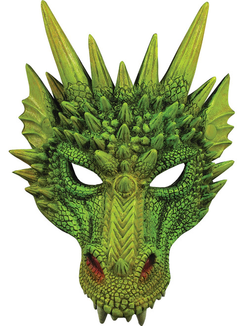 Adults Spikey Green Medieval Fantasy Dragon Mask