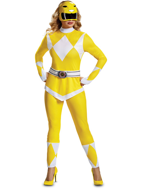 Adult's Womens Mighty Morphin Power Rangers Yellow Ranger Deluxe Costume