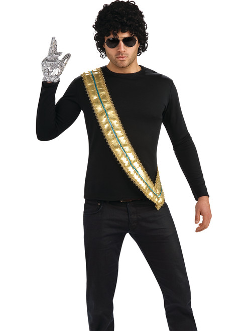 Michael Jackson Gold Performance Sash Costume Accessory