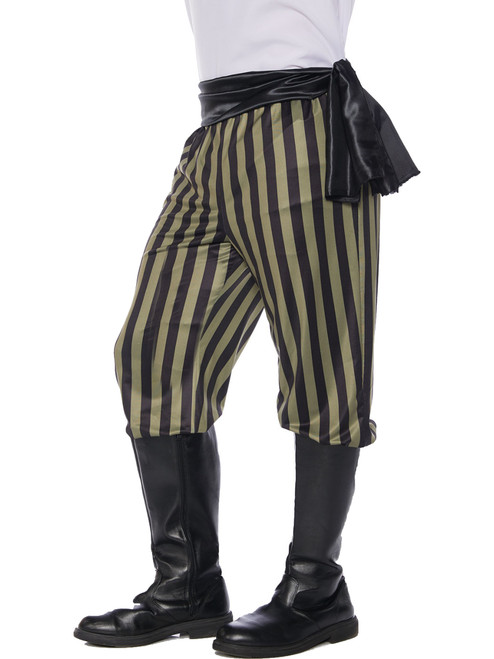 Men's Green And Black Pirate Deckhand Pants Costume Accessory