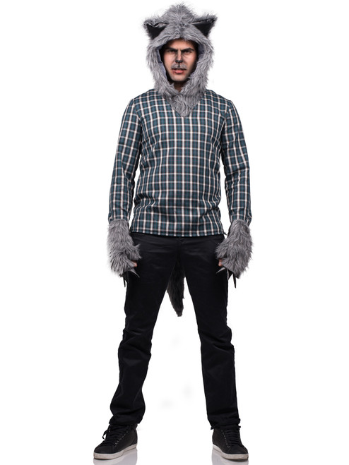 Adult's Howl At The Moon Turned Werewolf Costume Accessory Kit