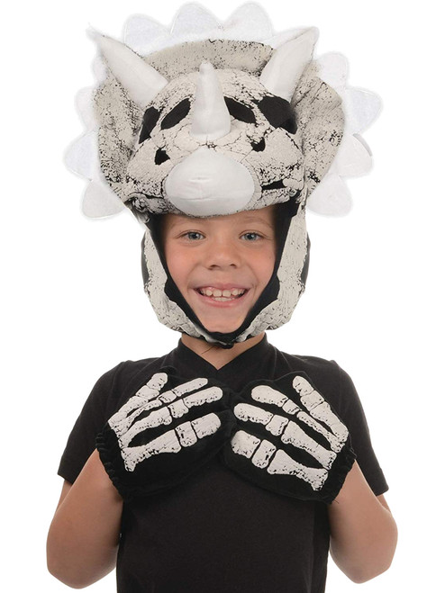 Child's Fossilized Triceratops Dinosaur Costume Accessory Set