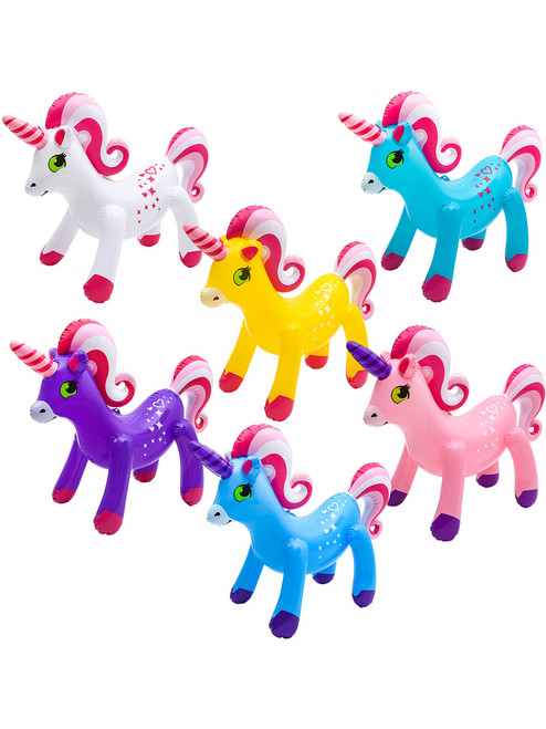 Mythical White Unicorn 24" Inflatable Toy Decoration