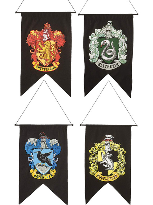 Harry Potter House And School Flag Banners 5 Pack Bundle